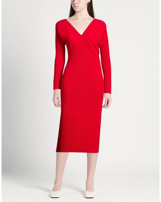 MEIMEIJ Red Midi Dress