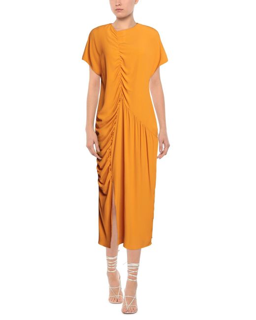 Liviana Conti Orange Midi Dress