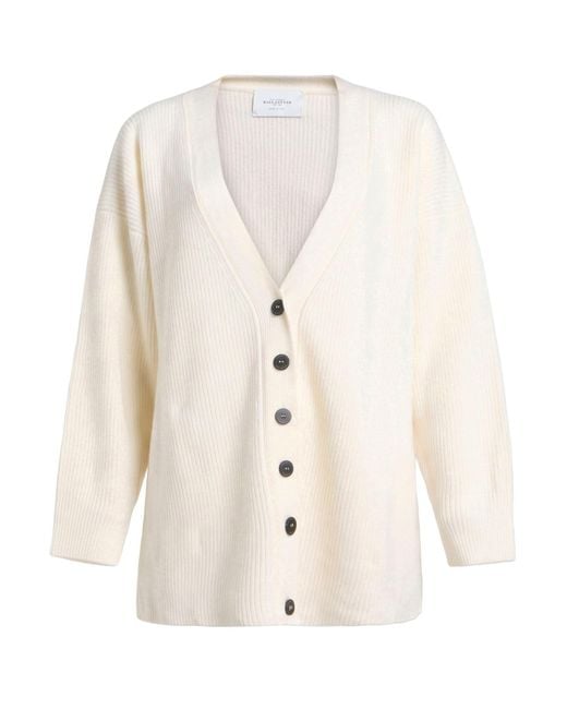 Ballantyne White Cream Cardigan Wool