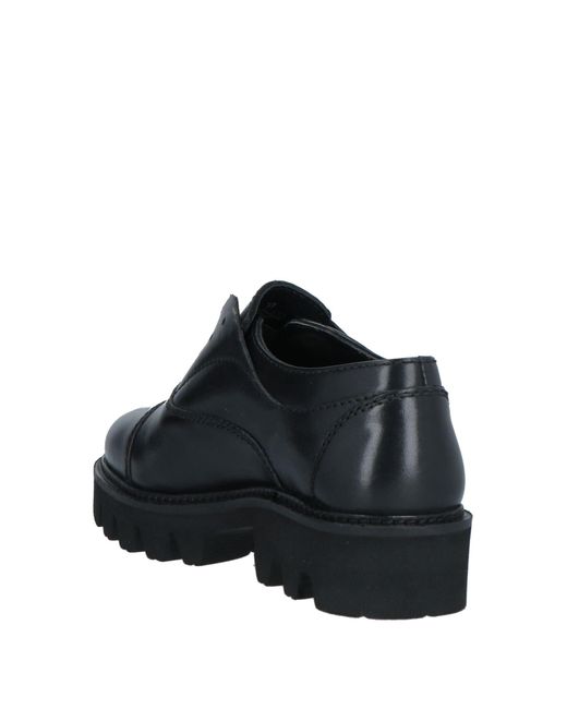 CafeNoir Black Lace-up Shoes