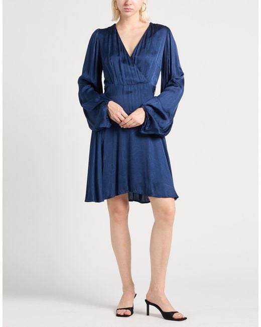 Guess Blue Mini Dress Silk, Elastane