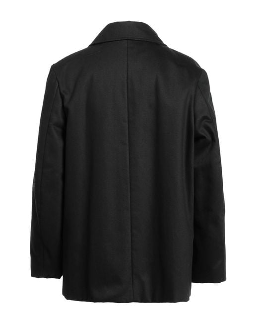 Jil Sander Black Coat Cotton for men