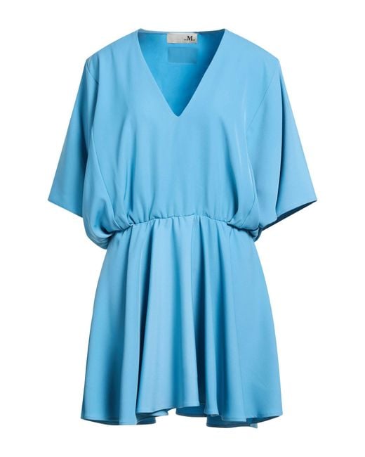 THE M.. Blue The Mini Dress Polyester, Elastane