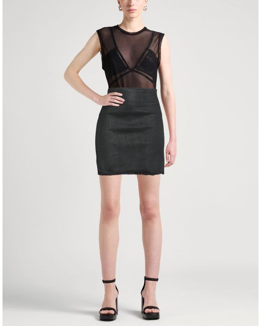 Rick Owens Gray Denim Skirt