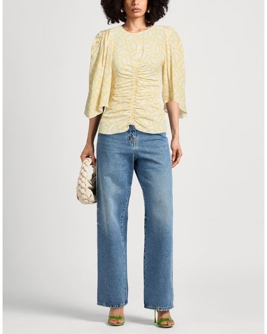 Isabel Marant Natural Ivory Top Silk, Elastane