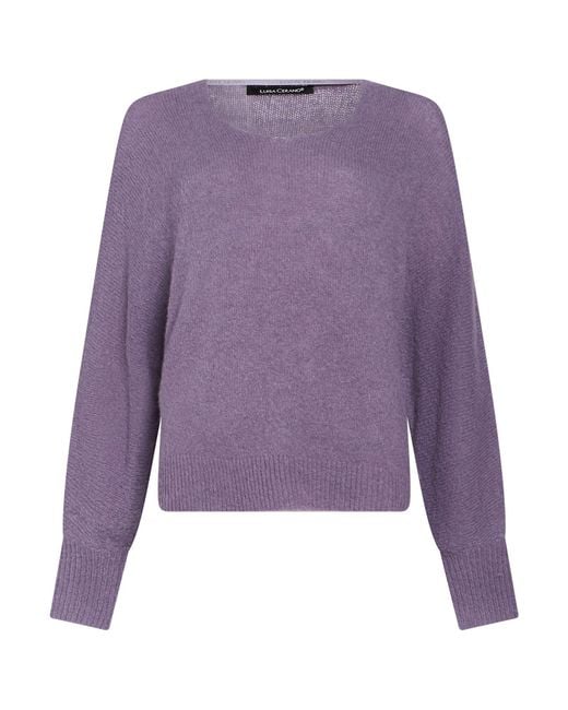 Luisa Cerano Purple Sweater Alpaca Wool, Polyamide, Wool, Elastane