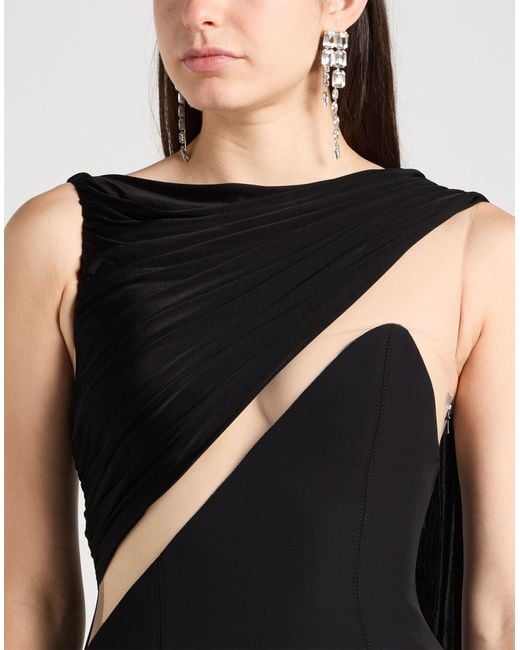David Koma Black Mini Dress Polyester, Polyurethane, Elastane