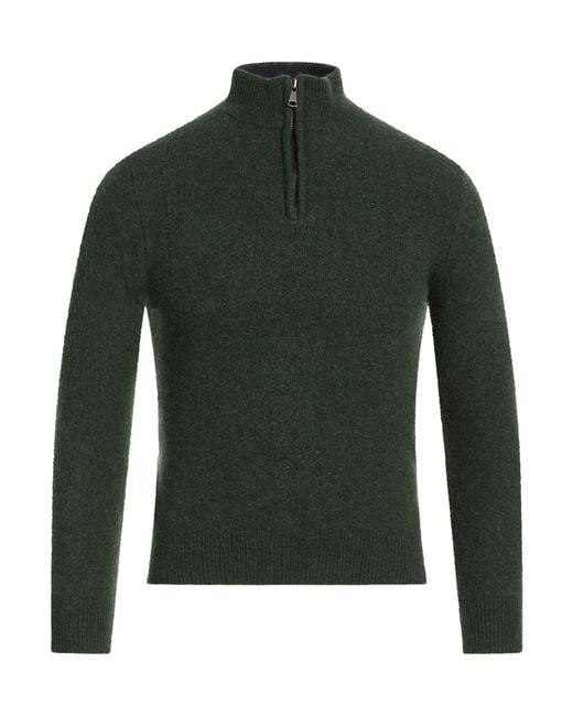 Hackett Green Dark Sweater Lambswool for men