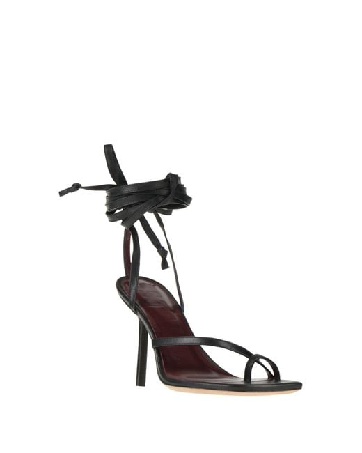 Staud Black Thong Sandal