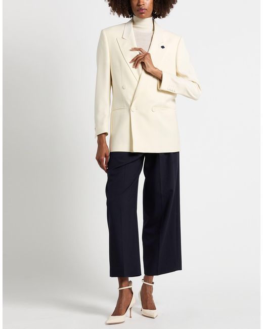 Lardini Natural Ivory Blazer Wool