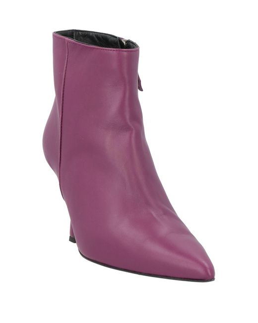 NCUB Purple Ankle Boots Soft Leather