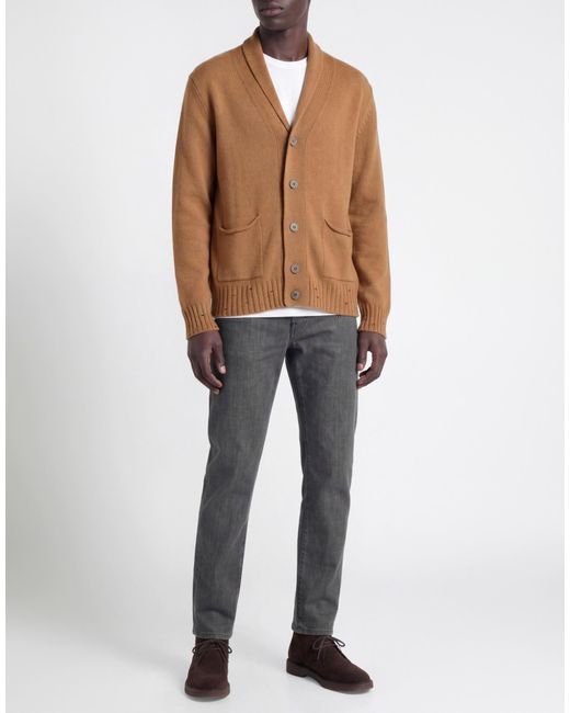 M.Q.J. Brown Cardigan Polyamide, Wool, Viscose, Cashmere for men