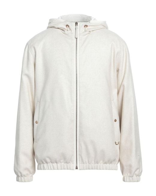Agnona White Jacket Cashmere, Silk, Polyester for men