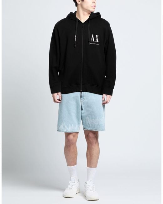 ARMANI EXCHANGE Black Sweatshirt for men