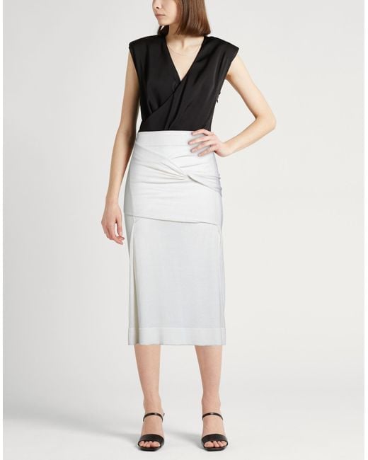 Totême  White Midi Skirt