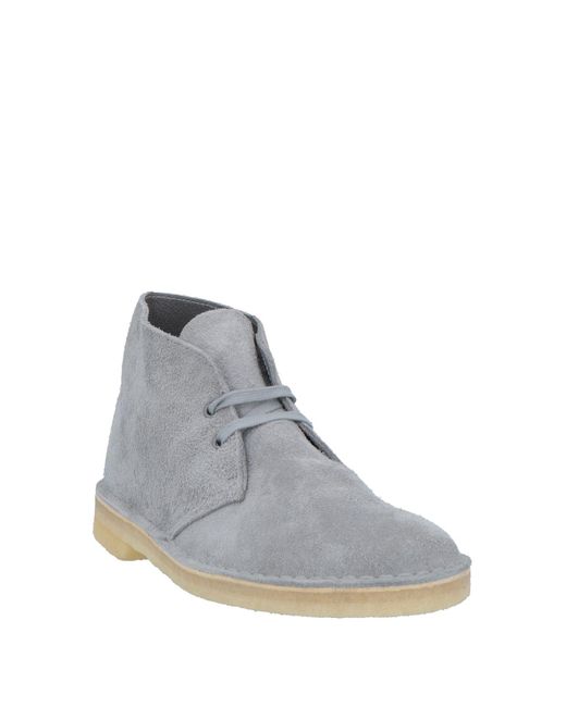 Clarks Gray Ankle Boots for men