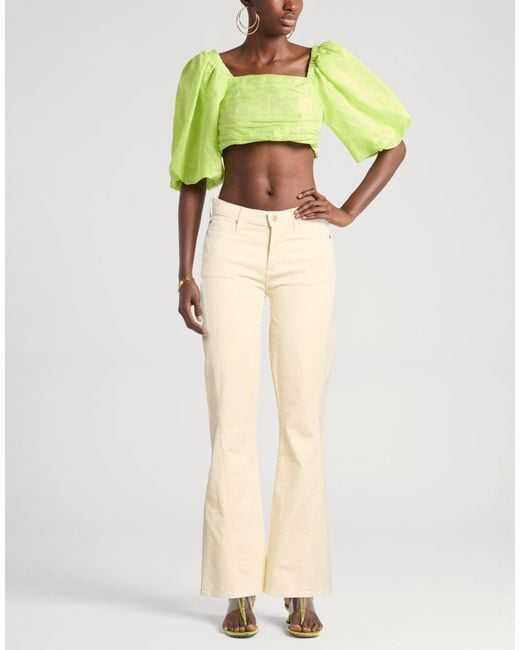 7 For All Mankind Natural Cream Pants Cotton, Modal, Polyester, Elastane