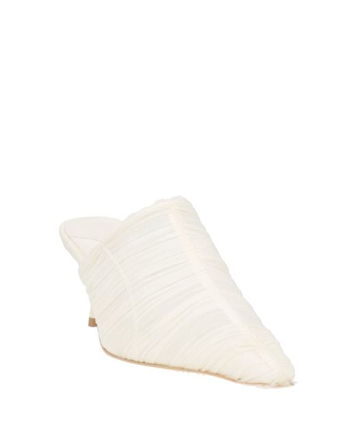 Jimmy Choo White Mules & Clogs