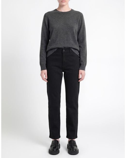 Caractere Black Pants Cotton, Elastane