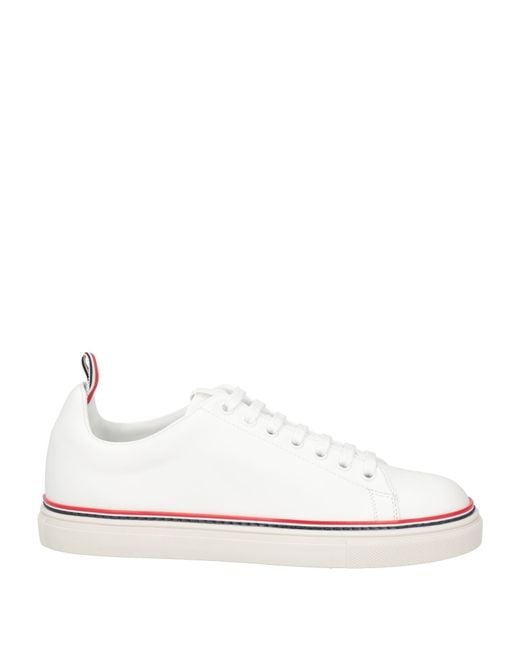 Thom Browne White Sneakers Calfskin for men
