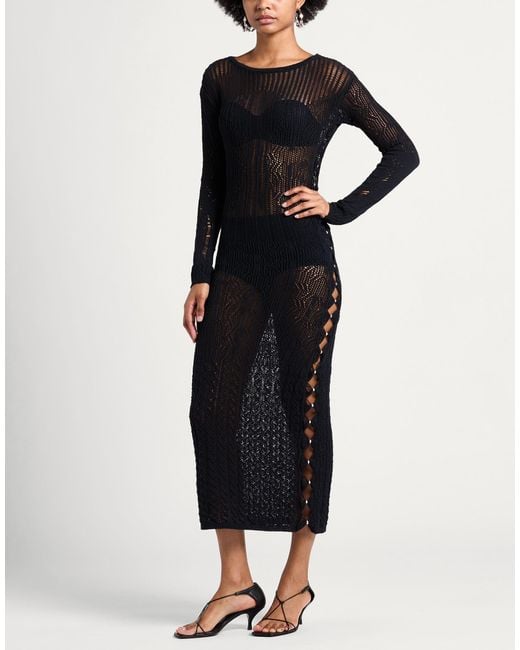 Pinko Black Maxi Dress Cotton