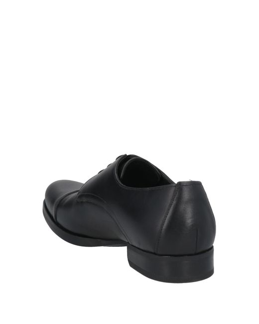 A.Testoni Black Lace-up Shoes for men