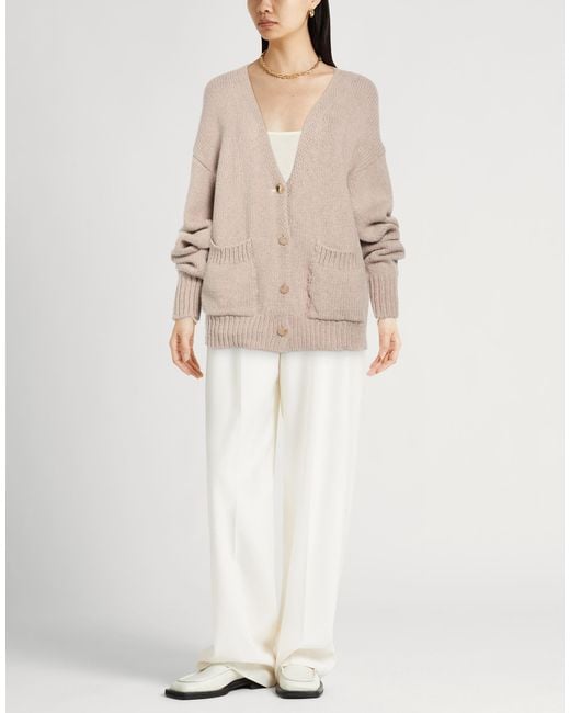 Alysi Natural Chocolat Cardigan Merino Wool, Cashmere