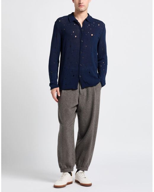 Grifoni Blue Cardigan Cotton, Polyamide for men