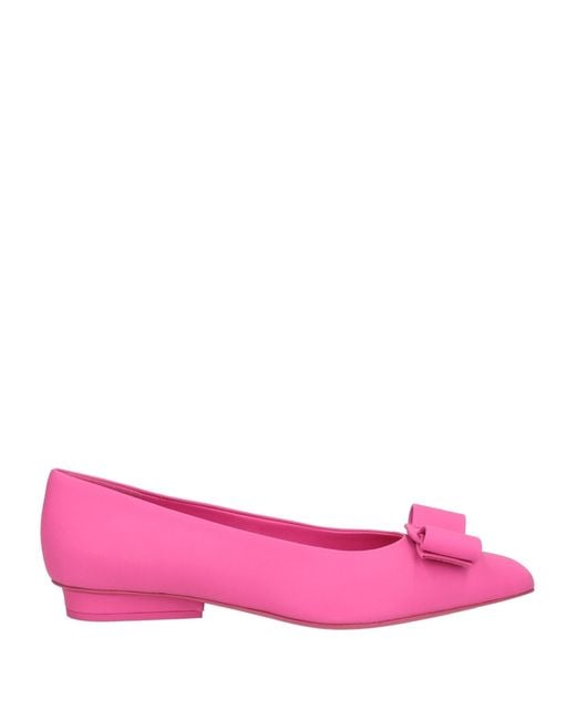 Ferragamo Pink Ballet Flats