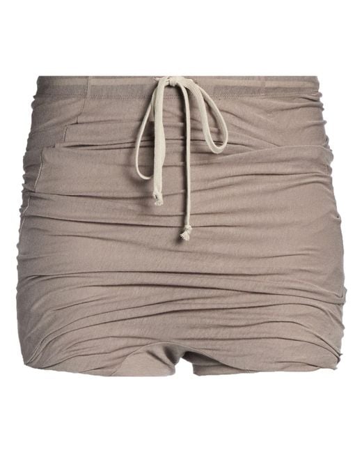 Rick Owens Gray Shorts & Bermuda Shorts Cupro, Elastane for men