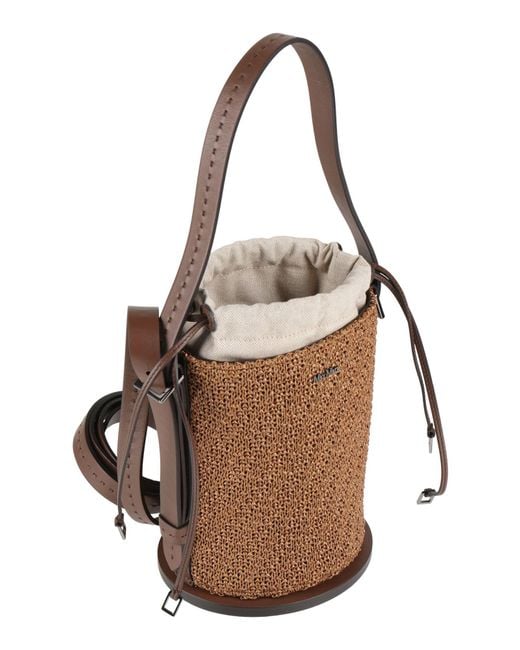Max Mara Brown Handbag Polyamide, Calfskin