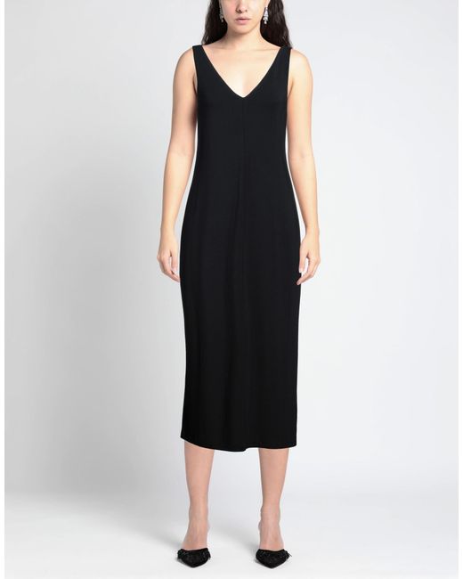 Rag & Bone Black Midi Dress Modal, Elastane