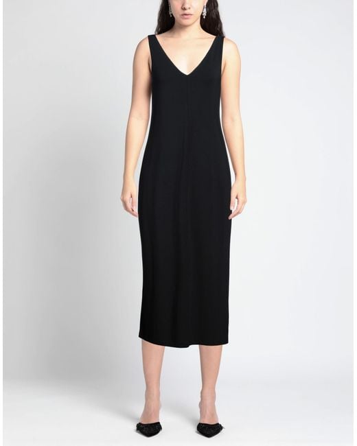 Rag & Bone Black Midi Dress Modal, Elastane