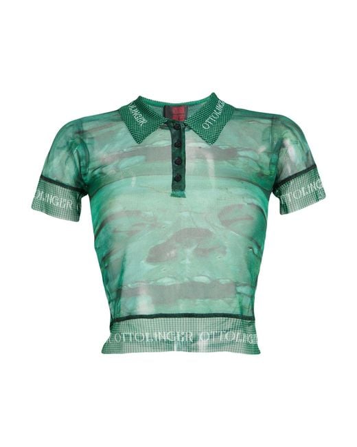 OTTOLINGER Green Polo Shirt Recycled Polyester, Elastane