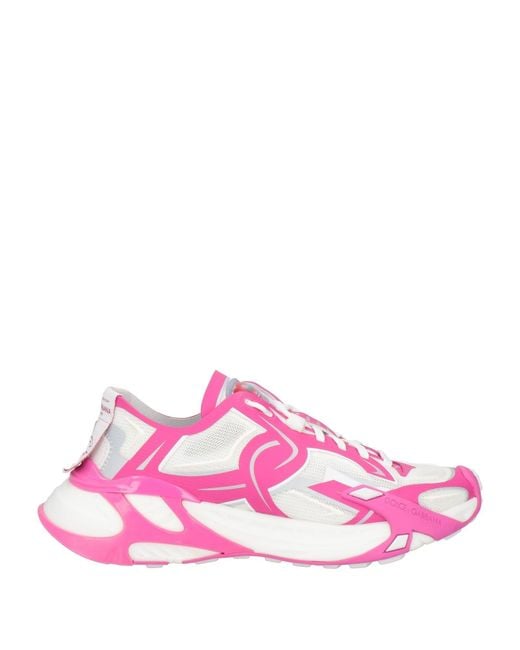 Dolce & Gabbana Pink Snk Fuchsia Sneakers Polyester, Viscose