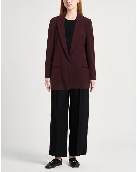 Kontatto Purple Burgundy Blazer Polyester, Viscose, Elastane