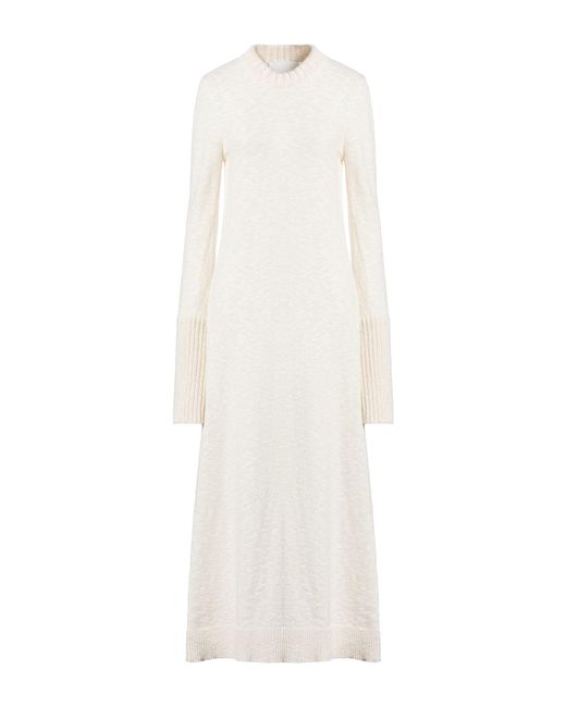 Sa Su Phi White Maxi Dress Cotton, Cashmere