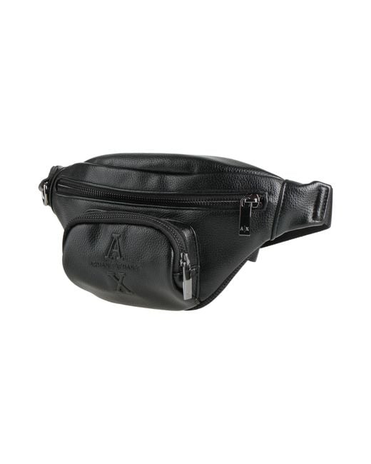 ARMANI EXCHANGE Black Belt Bag for men