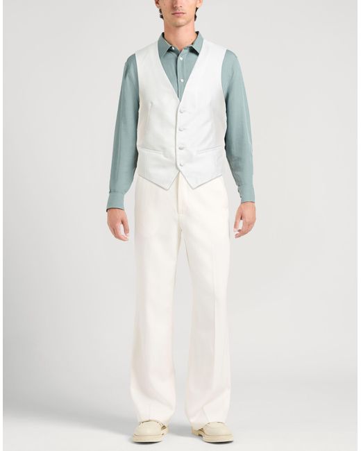 Pal Zileri White Tailored Vest Polyester for men