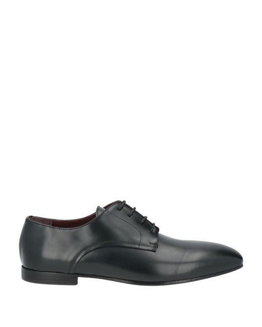 Giovanni Conti Gray Lace-Up Shoes Calfskin for men