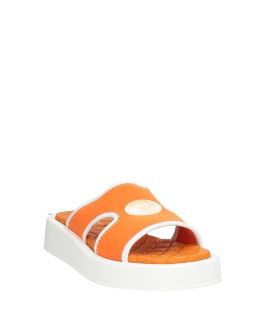 Baldinini Orange Sandals Textile Fibers