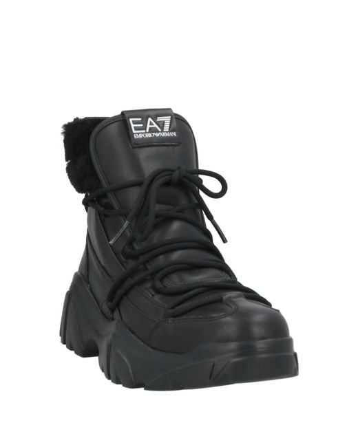 EA7 Black Ankle Boots for men