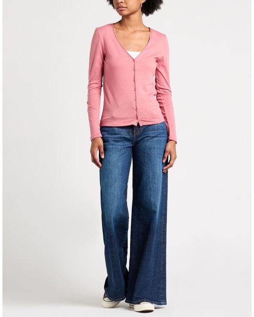 Majestic Filatures Pink Cardigan Organic Cotton, Cashmere