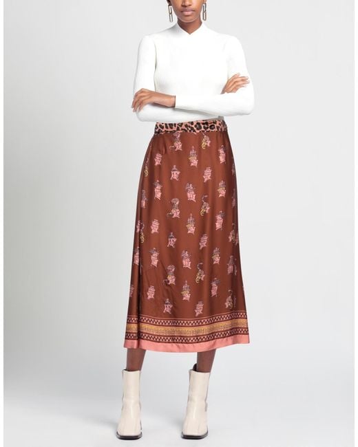 Ottod'Ame Red Midi Skirt