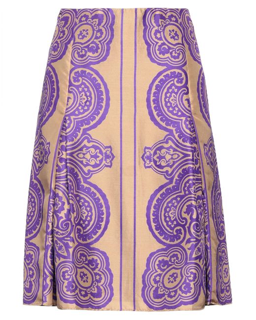 Etro Purple Midi Skirt
