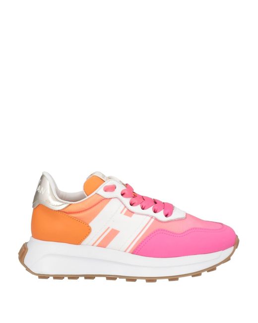 Hogan pink best sale sneakers