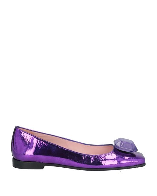 Ras Purple Ballet Flats