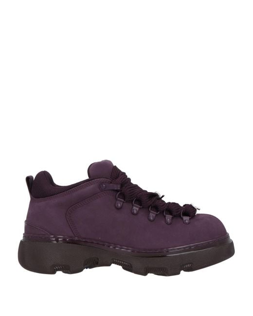 Burberry Purple Dark Ankle Boots Leather for men