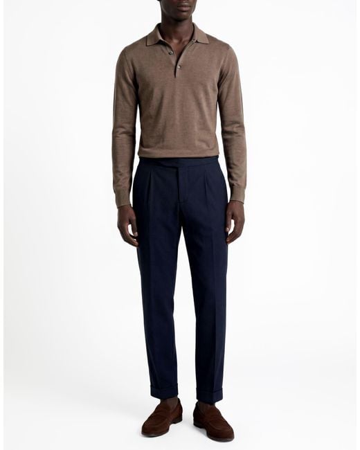 Berwich Blue Midnight Pants Polyester, Virgin Wool, Elastane for men