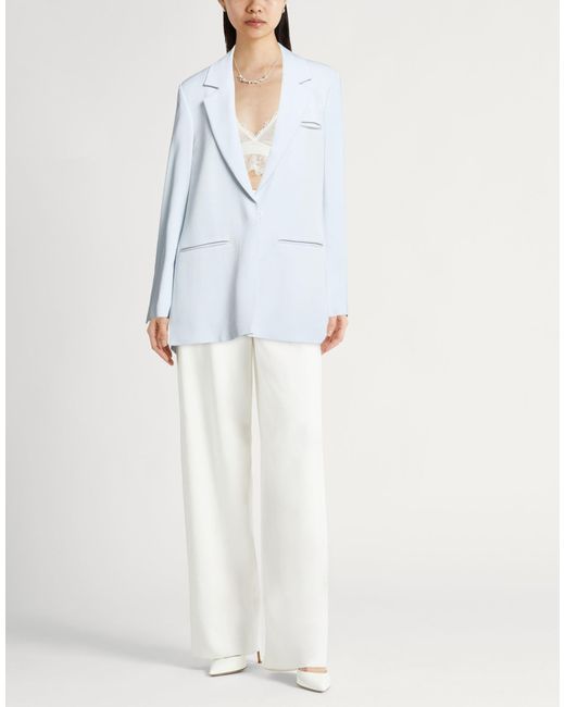 Peserico Blue Blazer Viscose, Elastane